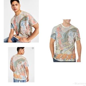 Guess Men’s Short Sleeve BSC EAST Collage T-Shirt. NWT